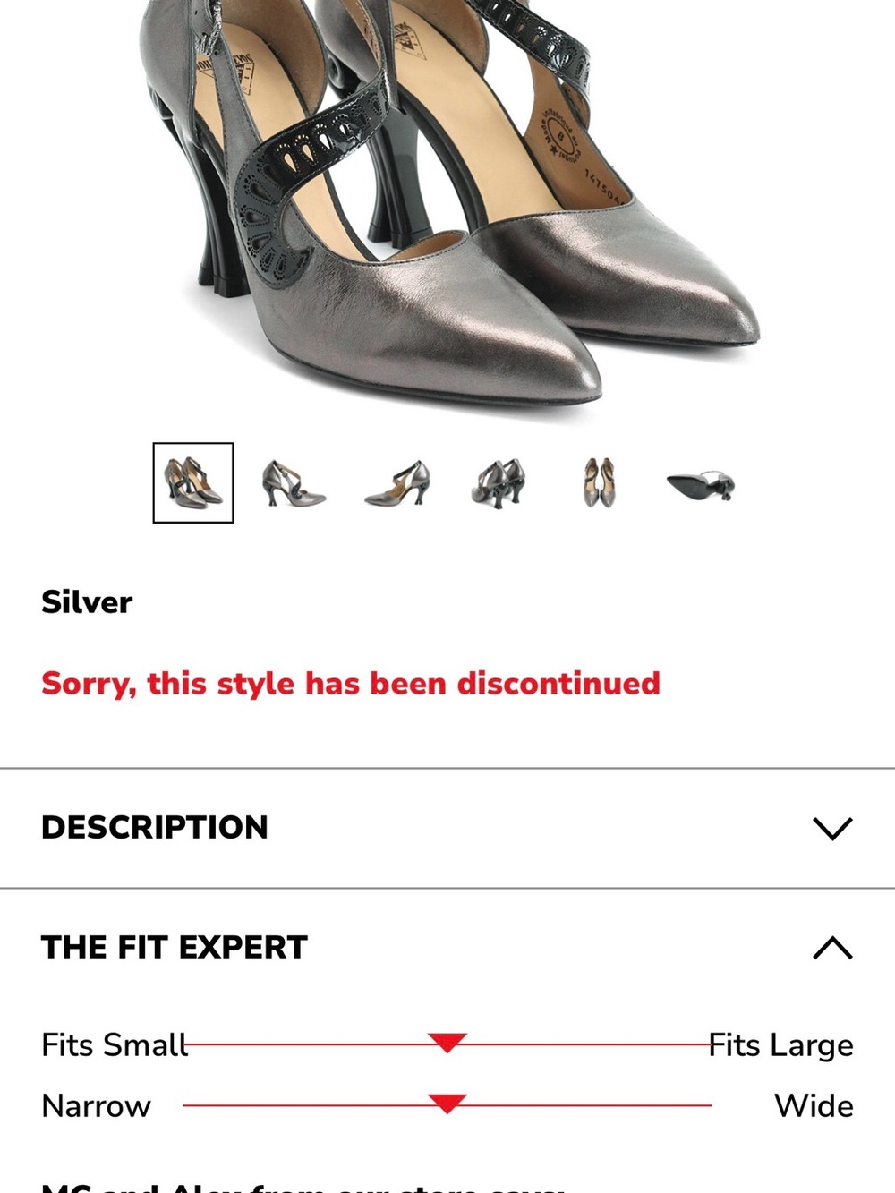 John Fluevog Andromeda Elegant Ankle Strap Heel in Silver - Picture 2 of 8